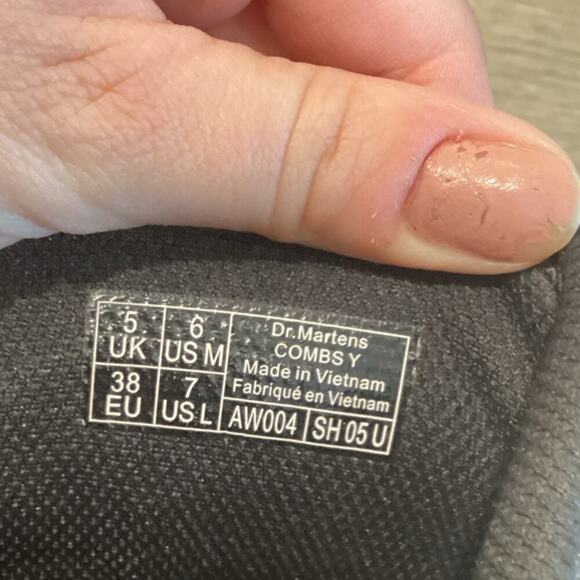 Dr. Martens Doc Combs J Combat Lace Up Boot Canvas Zip Black EU 38 Men 6 Women 7 - Picture 2 of 11